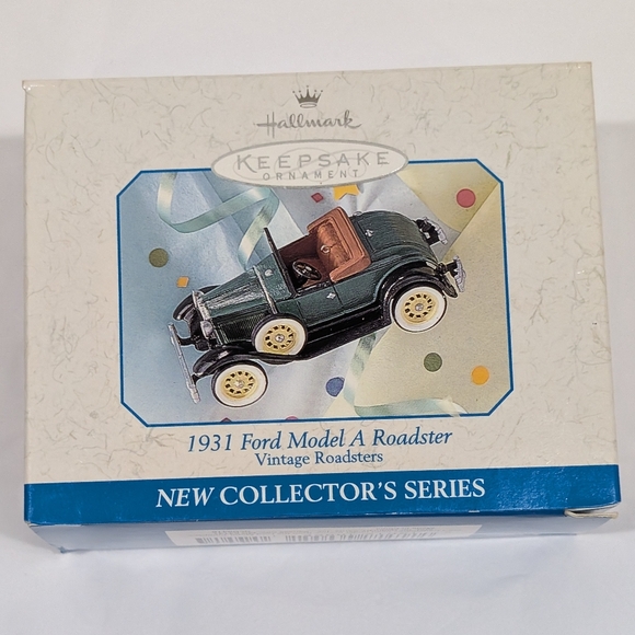 1998 Hallmark "1931 Ford Model A Roadster" Keepsake Ornament NIB, Die Cast Car - Picture 8 of 10